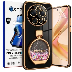 Etui na telefon Xiaomi 17 Ultra Czarne Oxygen ARIA + Super Folia