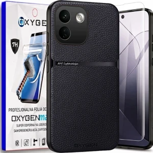 Etui na telefon Redmi Note 17 Pro Max 5G Czarne Oxygen LUXE MagSafe + Super Folia
