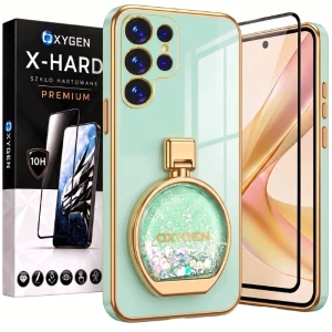 Etui na telefon Samsung S24 ULTRA Miętowe Oxygen ARIA + Szkło Hartowane X-HARD