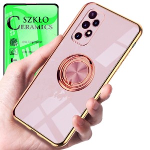Etui na telefon Samsung Galaxy A33 Oxygen Chic Różowe + Szkło Ceramiczne