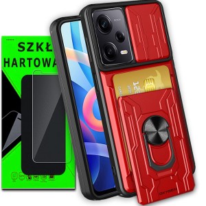 Etui na telefon Redmi Note 12 Pro 5G Oxygen MC Czerwone + Szkło Hartowane