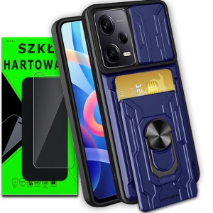 Etui na telefon Redmi Note 12 Pro 5G Oxygen MC Navy + Szkło Hartowane