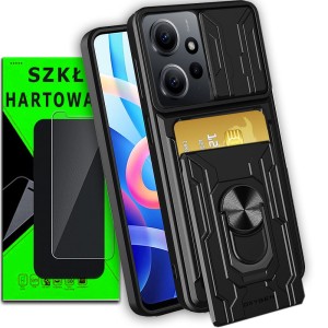 Etui na telefon Redmi Note 12 4G Oxygen MC Czarne + Szkło Hartowane