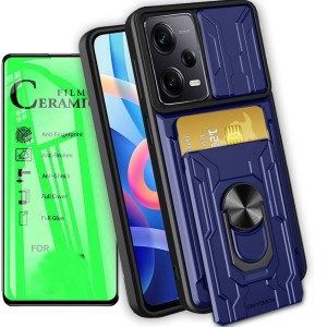 Etui na telefon Redmi Note 12 5G Oxygen MC Navy + Szkło Ceramiczne