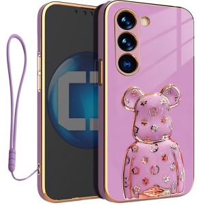 Etui na telefon Samsung S23 Oxygen BeaR Fioletowe + Smycz