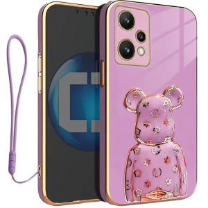 Etui na telefon Realme 9 Pro Oxygen BeaR Fioletowe + Smycz